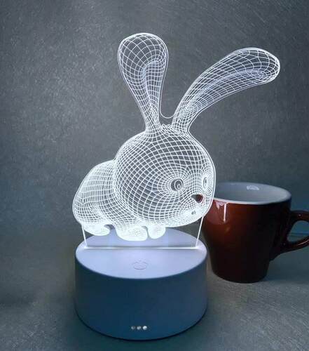 mini bedroom 3d lamp plug baby bedside lamp led night light