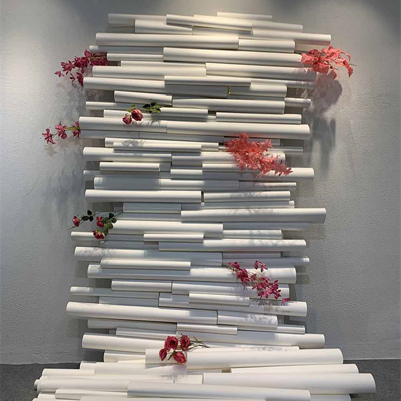 婚庆道具纸艺卡纸婚礼卷纸迎宾布置装饰红色白色纸长条纸组合纸管