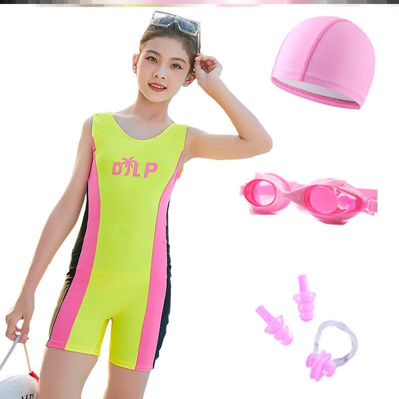 儿童泳衣女童夏连体中装备小孩防晒速干韩国2022年新款网红游泳衣