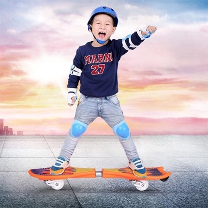 蛇形滑板儿童成人二轮闪光扭扭车双轮游龙板6-12岁以上摇摆活力板
