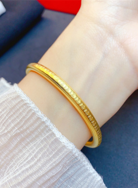 民族风女沙金百福手镯