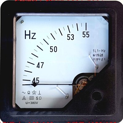 适用于1L1指针式交流频率表1T1/1L1-45-55HZ/380V 100V50Hz周波