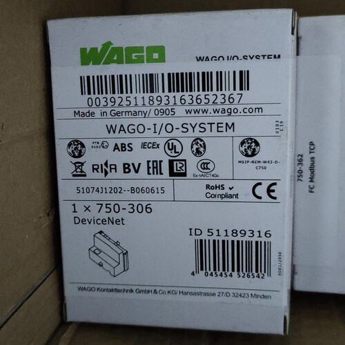 议价WAGO模块750-306750-316750-301