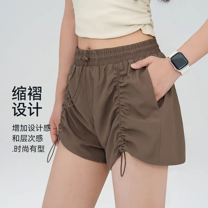美式休闲短裤运动短裤女健身跑步速干短裤夏外穿瑜伽裤夏季宽松显