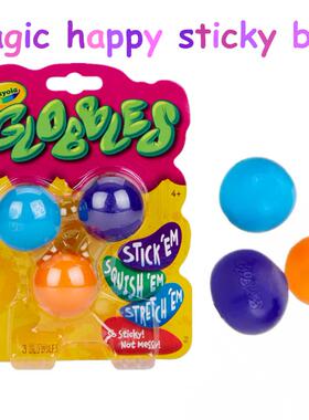 5Pcs Stick Wall Ball Glowing Globbles Squeeze Sticky Target
