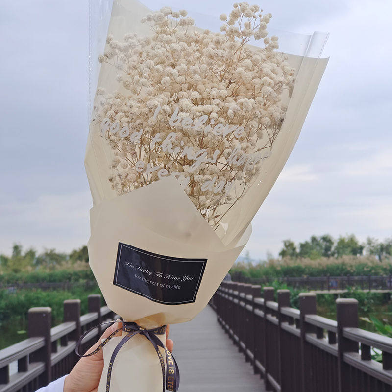 蔓缀手捧满天星干花成品永生花束真花送人女朋友闺蜜女生精致生日怎么样,好用不?