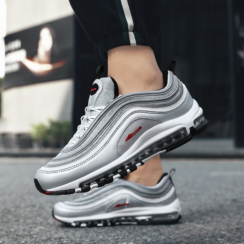 airmax97男鞋夏季透气莆田运动鞋男款全掌气垫鞋子弹头减震跑步鞋
