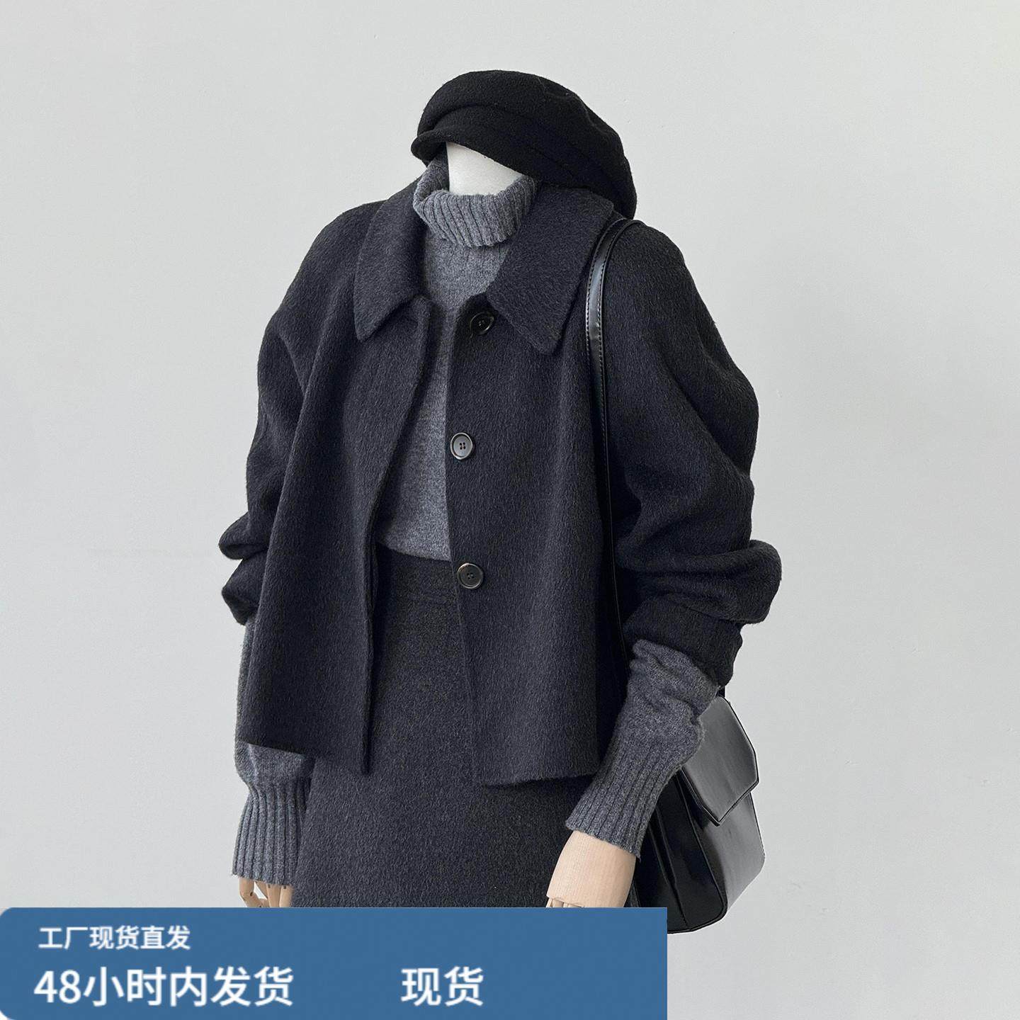 慵懒风灰色毛呢连衣裙子女装2025秋冬季新款小个子穿搭一整套短裙,运动/瑜伽/健身/球迷用品,瑜伽短裙,淘宝优惠券,粉丝福利购,淘宝优惠卷