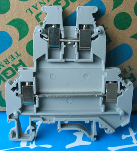 RJ1 UKK3-GL/双层接线端子/2.5平方/铜件钢螺/V0阻燃