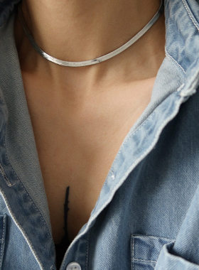 蛇骨链项链女高级感素链轻奢爆款