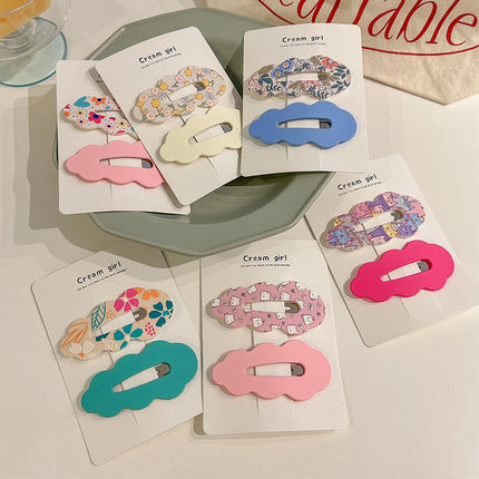 Matte Cute Cartoon Hair Clip for Women, Summer Bangs Clip, Side Clip, Bb Clip, Korean Internet Celebrity Hairpin