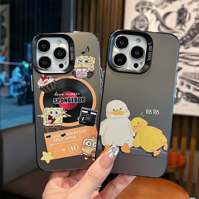 适用vivoY60m潮流黑银彩绘手机壳