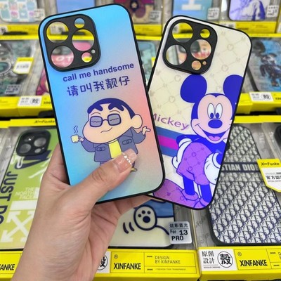 适用vivoy300pro蓝光炫彩彩绘壳