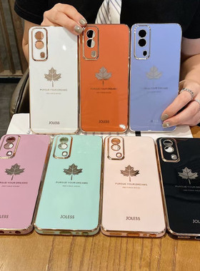 适用VIVO Y300T Y300i S20Pro 6D枫叶壳X200Pro精孔Y37防摔X100Pro电镀壳Y200I S19手机套X60Pro保护壳Y76