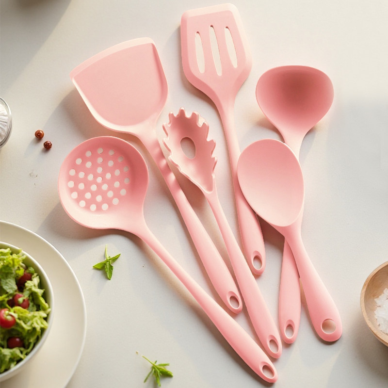 一体硅胶小锅铲食品级家用炒菜铲子不粘锅专用耐高温汤勺厨具套装,厨房/烹饪用具,全套勺铲,淘宝优惠券,粉丝福利购,淘宝优惠卷