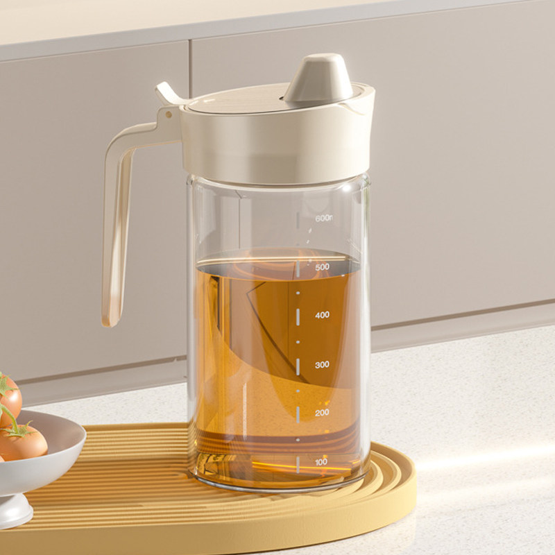 日式厨房加厚高硼硅玻璃装油容器大号家用油壶油瓶防漏酱醋调味罐