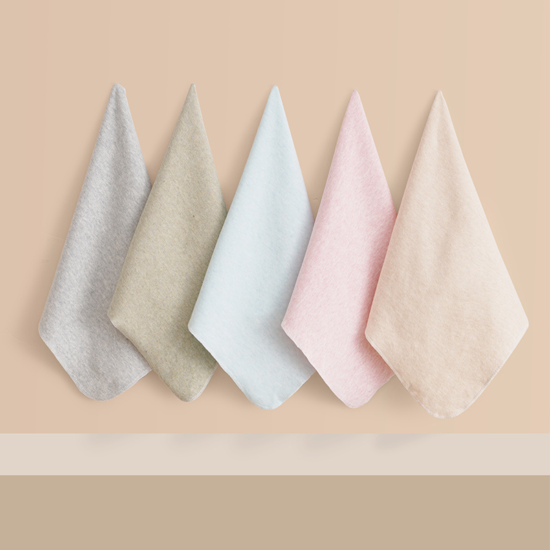 诺贝熊宝宝小手帕纯棉婴儿口水巾新生儿擦脸擦嘴四方毛巾全棉薄