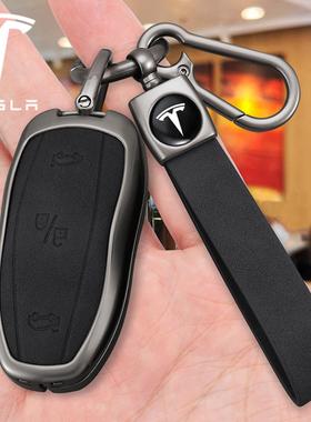 适用于特斯拉ModelS 2019-2025Model y 3钥匙套tesla钥匙包合金壳