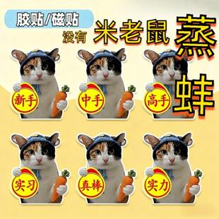 萝卜纸巾猫咪车贴磁贴真棒实习表情包新手司机大开门没有米老鼠