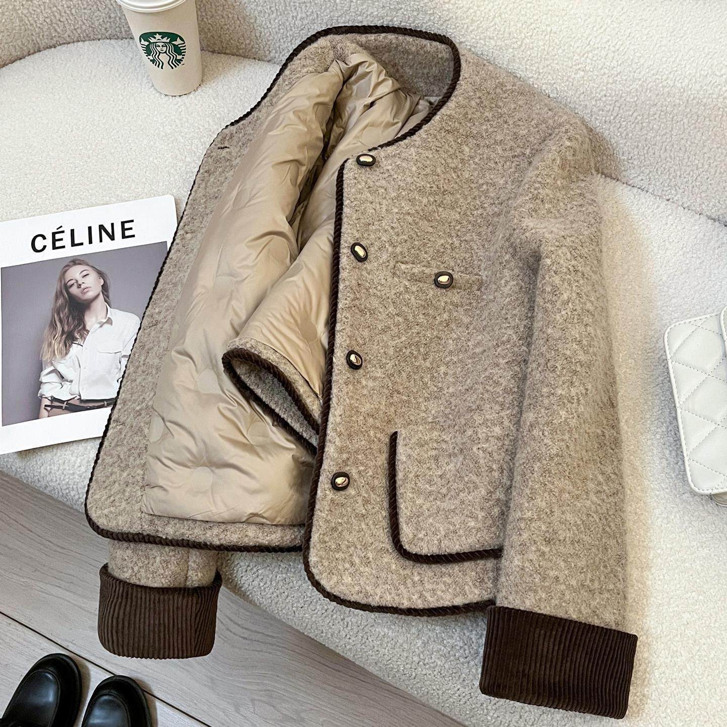 巨好看羽绒内胆法式小香风外套女2025新款冬季加厚拼接设计感上衣,运动/瑜伽/健身/球迷用品,广场舞套装,淘宝优惠券,粉丝福利购,淘宝优惠卷