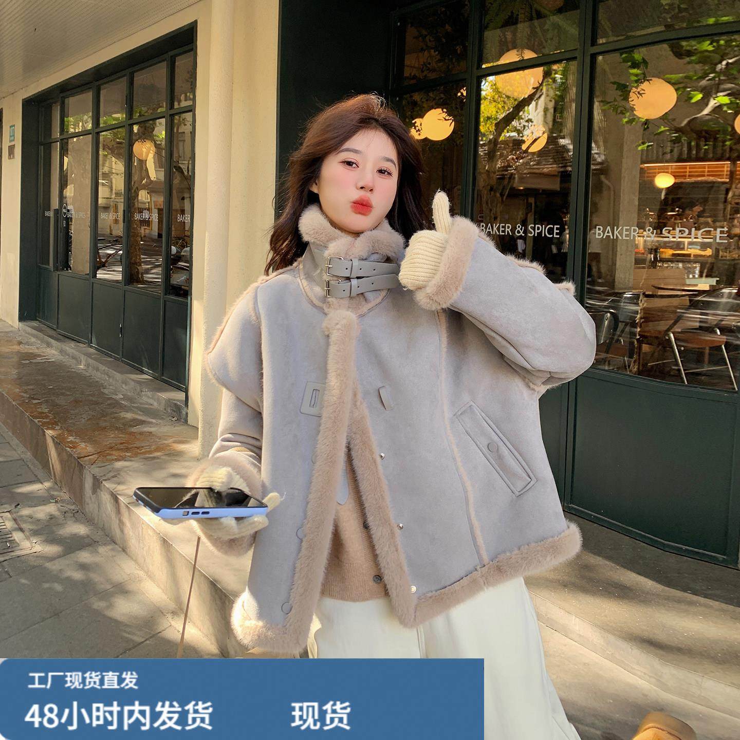 灰色立领皮毛一体小香风外套2025新款女冬加绒加厚高级感派克棉服,运动/瑜伽/健身/球迷用品,广场舞套装,淘宝优惠券,粉丝福利购,淘宝优惠卷