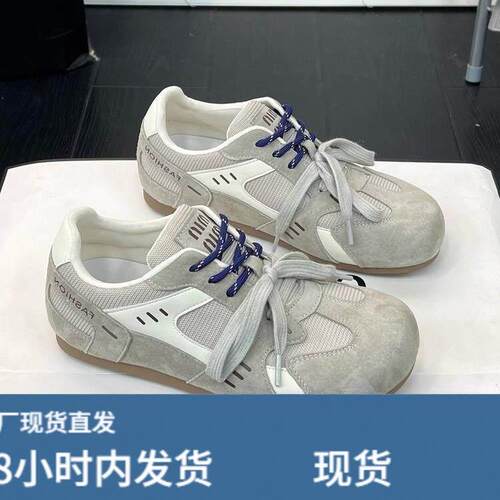 德训2鞋女复运古春拼色单鞋205季新软底透气网面动休闲鞋女鞋款子