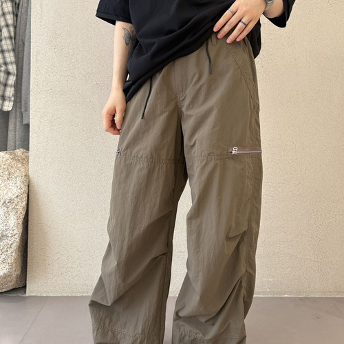 Fable男装2026夏季新款百搭休闲薄款工装裤男女同框抽绳宽松长裤