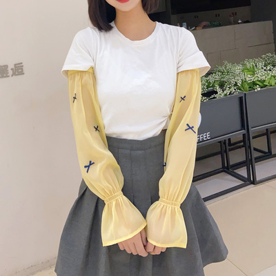 小清晰淑女清透防晒袖套