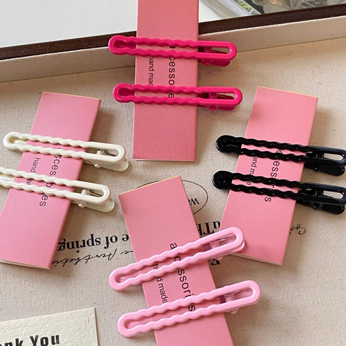 无痕发夹黑色鸭嘴夹糖果色前额鸭嘴夹碎发夹边夹卡子刘海夹一字夹