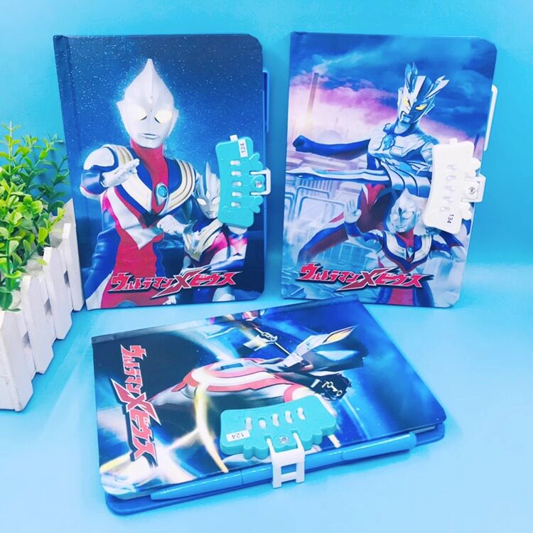 密码本男生高颜值密码记账本手账明细账儿童日记本密码锁奥特曼