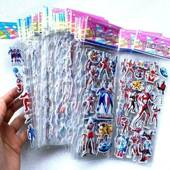 赛罗奥特漫贴画男孩儿童3d卡通立体贴纸幼儿园奖励贴纸迪迦奥特漫