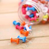 彩色塑料直杆别针记号扣DIY手工辅助工具防解记号针