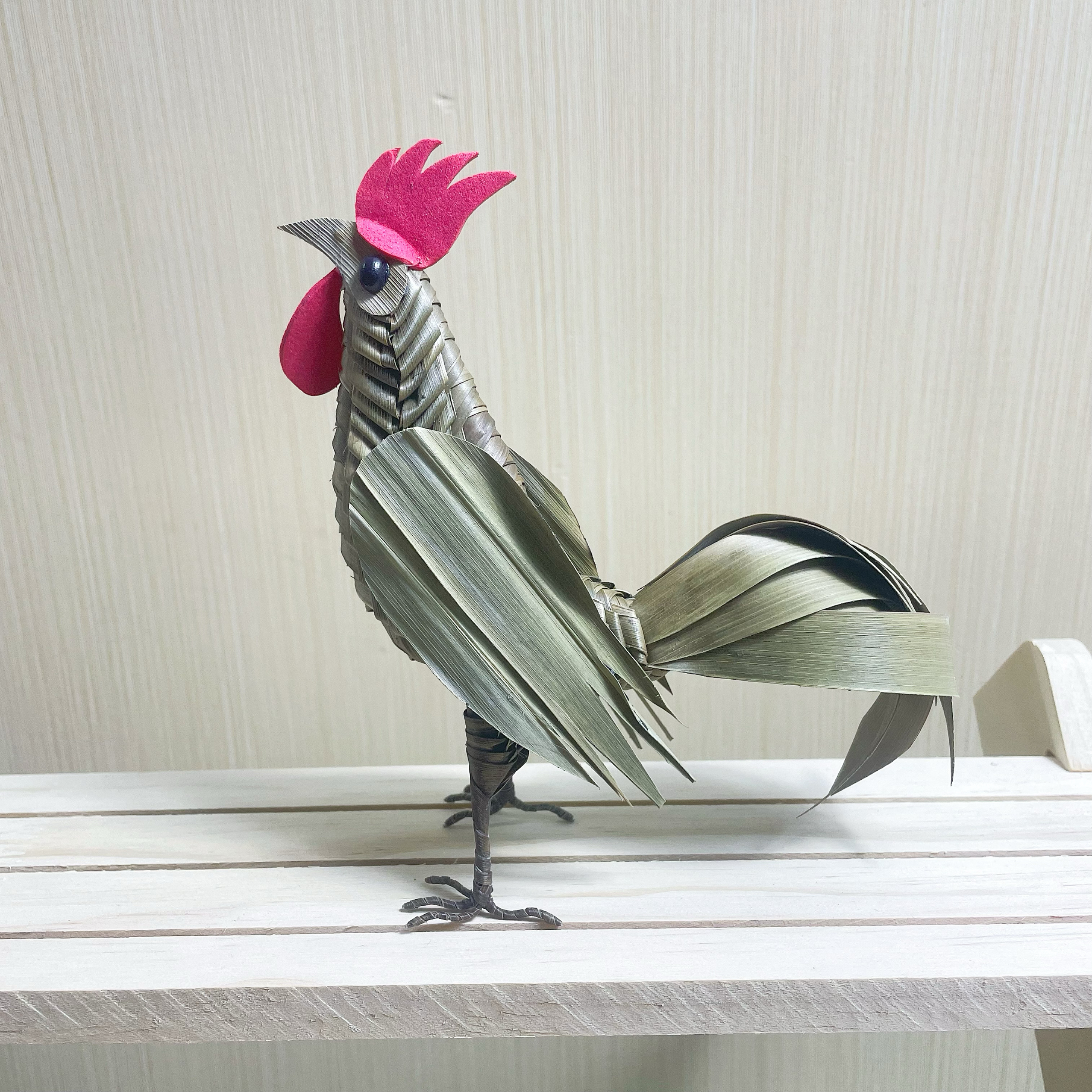 棕编动物草编工艺品十二生肖公鸡