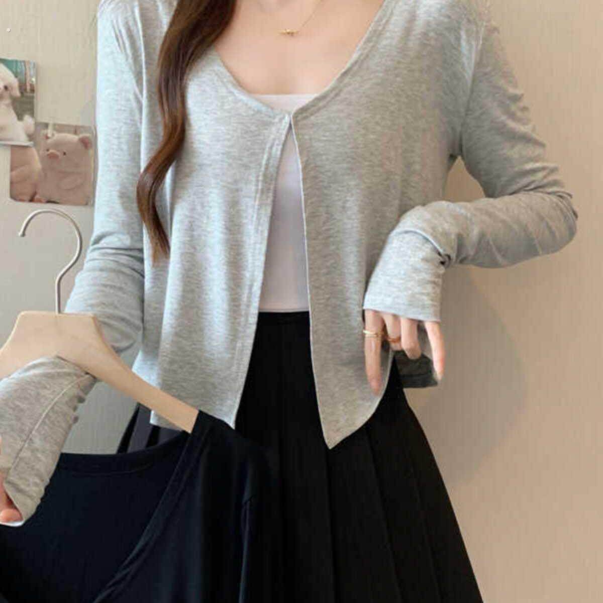 甜辣妹小披肩短款上衣女春秋季大码胖mm修身显瘦坎肩开衫长袖外套,女装/女士精品,短外套,淘宝优惠券,粉丝福利购,淘宝优惠卷