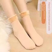 20双装 袜子女中筒成人加厚加绒秋冬季 保暖袜防寒冻雪地冬天男长袜