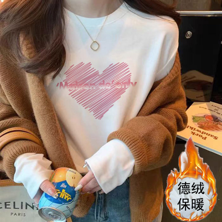 德绒正肩长袖t恤女时尚百搭加厚款保暖内搭打底衫白色上衣秋冬季,女装/女士精品,T恤,淘宝优惠券,粉丝福利购,淘宝优惠卷