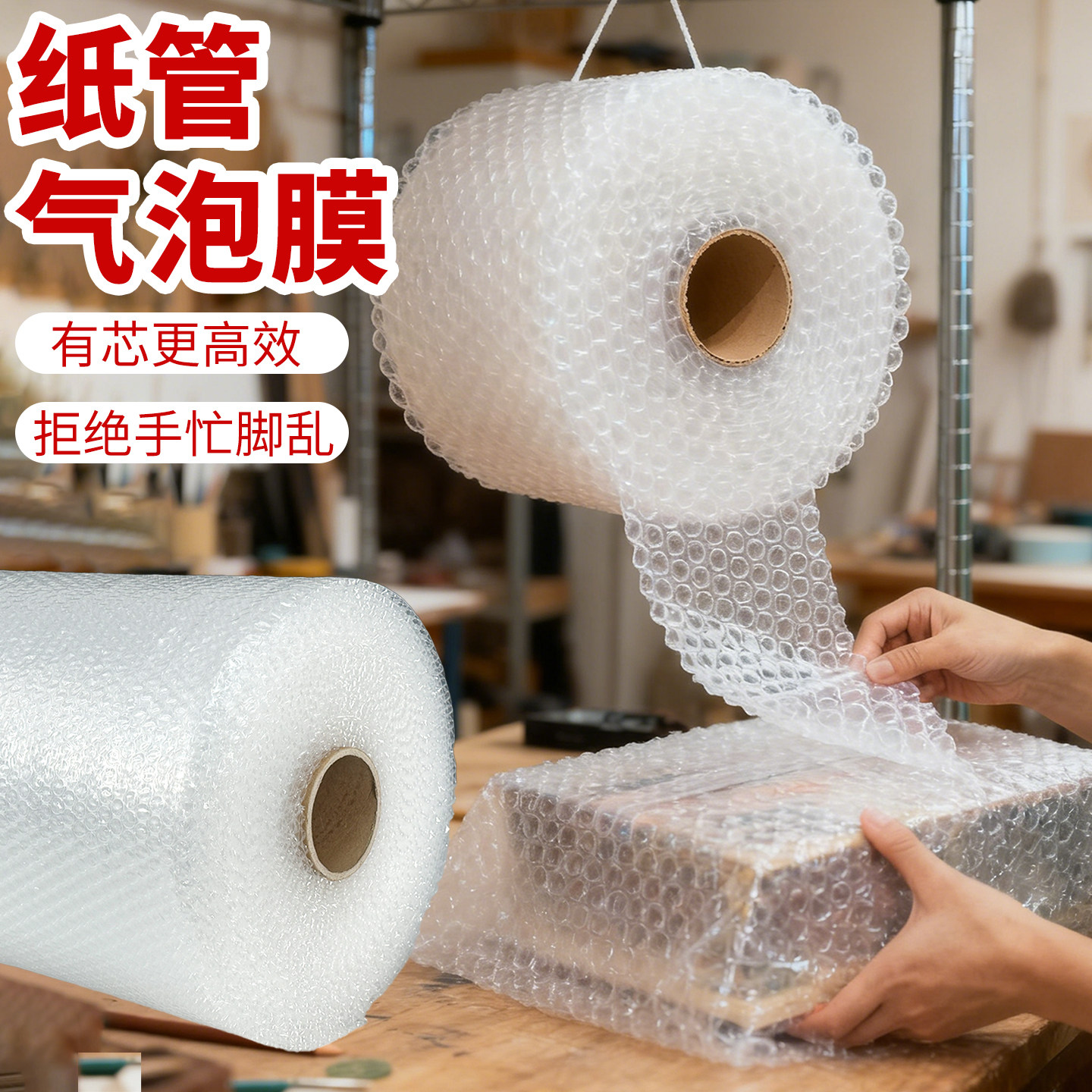气泡膜加厚防震卷装快递打包膜防撞泡泡纸防护膜泡沫纸气泡垫包装