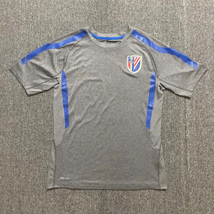 2011上海申花复古训练服球员同款灰色经典老款球衣中超短袖足球服