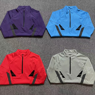 足球鲨鱼皮外套长袖半拉链足球服天津大连人国足训练队服中超球衣