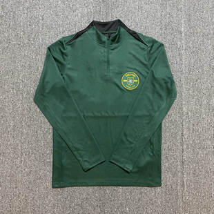 浙江绿城训练服长袖半拉链足球服球员教练款外套2025中超队服球衣