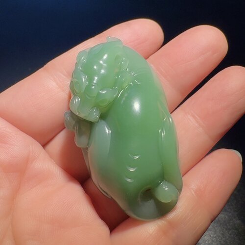 和田玉碧玉貔貅福寿可以做挂件小把件玉质细腻油润工艺精湛细度好