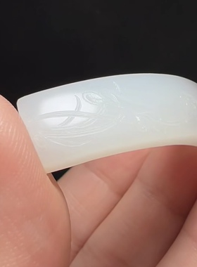 喜事连连手牌新疆和田玉白玉籽料手牌白度好工艺精湛油糯精致6.1