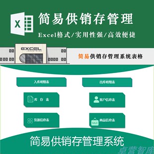 简易供销存管理系统 客户信息货源供应商进货商品库存出入库模板