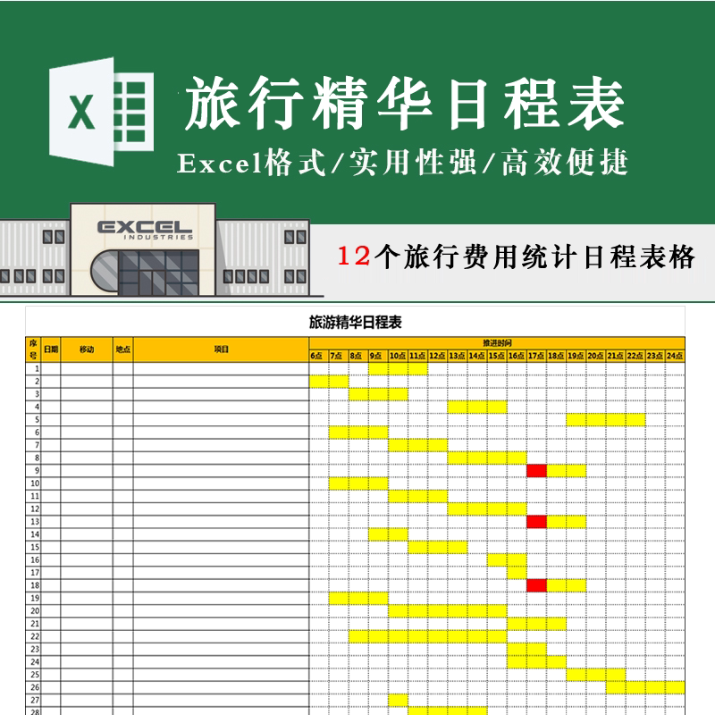 精华旅游日程活动出行确认表客运中心资金预算计划表格模板