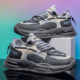 回力1927男鞋春季透气网面运动鞋子男潮流增高板鞋休闲跑步老爹鞋