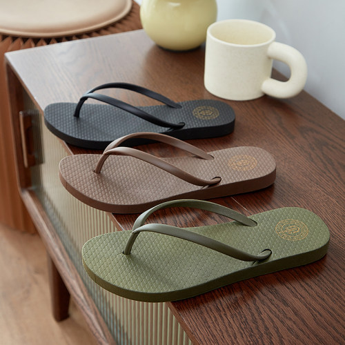 PVC高弹平底人字拖纯色简约