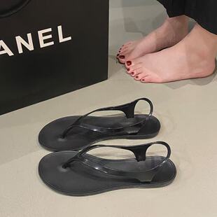 百搭休闲百搭日常学生 软底舒适沙滩鞋 罗马凉鞋 女平底夹趾人字拖鞋