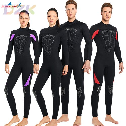 DIVE&SAIL欧版潜水服男3MM连体长袖保暖潜水衣女冲浪浮潜防寒泳h5