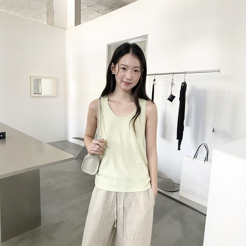 简约风纯棉修身百搭针织工字背心