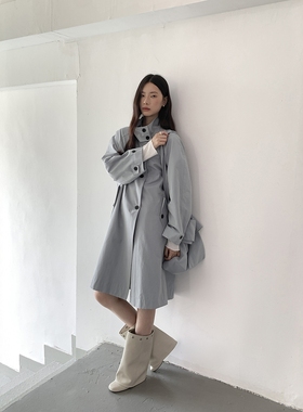 FN爱与南希2025秋季韩系时尚通勤百搭含斜挎包中长风衣外套02894